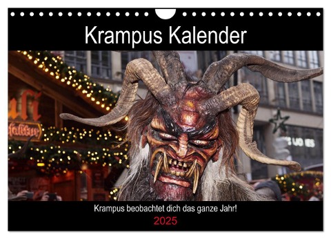 Krampus Kalender 2025 (Wandkalender 2025 DIN A4 quer), CALVENDO Monatskalender - Christian Mueller