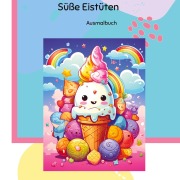 Cover-Bild zum Titel '200 Süße Eistüten zum ausmalen' von 'Dave Red'