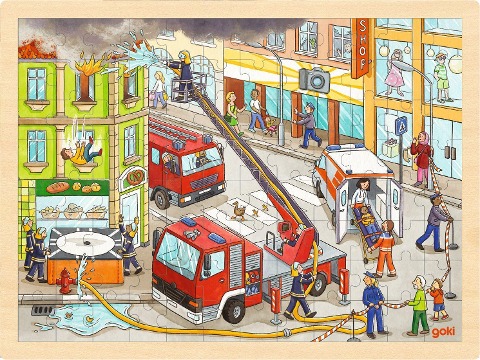 Einlegepuzzle Feuerwehreinsatz - 