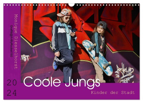 Coole Jungs. Kinder der Stadt (Wandkalender 2025 DIN A3 quer), CALVENDO Monatskalender - Monique Diesselhorst