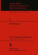 Cover-Bild zum Titel 'Die nichtzentrale t-Verteilung' von 'Martin Kühlmeyer'