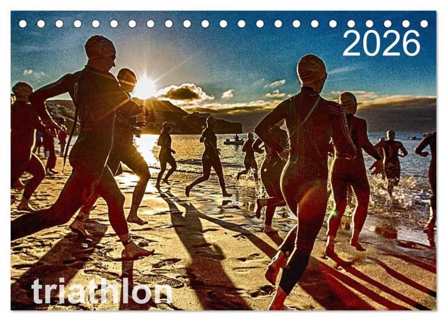 TRIATHLON 2026 (Tischkalender 2026 DIN A5 quer), CALVENDO Monatskalender - Ingo Kutsche