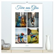 Cover-Bild zum Titel 'Tiere aus Glas - Hunde (hochwertiger Premium Wandkalender 2026 DIN A2 hoch), Kunstdruck in Hochglanz' von 'Stanley Hinz'