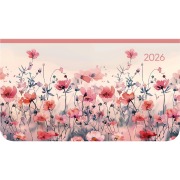 Cover-Bild zum Titel 'Ladytimer Pad Flower Field 2026 - Taschen-Kalender 15,6x9 cm - Blumen - Weekly - 128 Seiten - Notiz-Buch - Alpha Edition' von ''