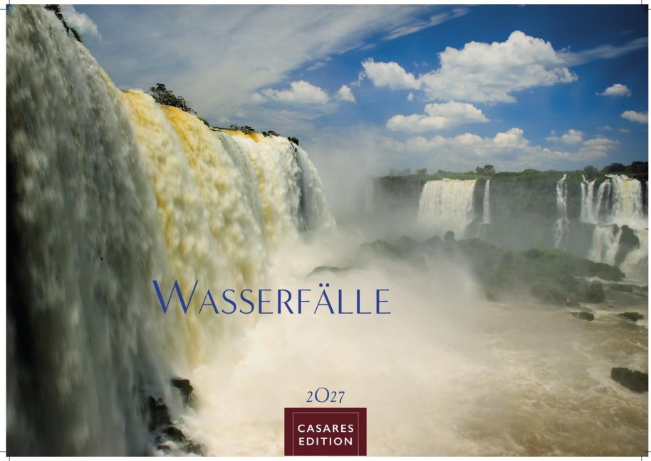 Wasserfälle Kalender 2027 - Wandkalender | Fotokalender Naturkalender 24x35cm - Inspirierende Wasserfall-Fotografien für das ganze Jahr - 