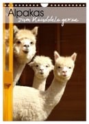 Cover-Bild zum Titel 'Alpakas zum Knuddeln gerne (Wandkalender 2027 DIN A4 hoch), CALVENDO Monatskalender' von 'Heidi Rentschler'