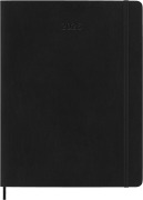 Moleskine 12 Monate Wochen Notizkalender 2026, XL, 1 Wo = 1 Seite, rechts linierte Seite, Weicher Einband, Schwarz - 