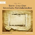 Cover-Bild zum Titel 'Kurze Texte über historische Persönlichkeiten' von 'Stefan Zweig'
