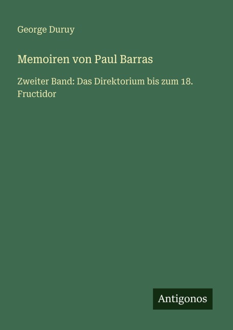 Memoiren von Paul Barras - George Duruy