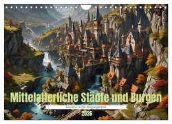 Cover-Bild zum Titel 'Mittelalterliche Städte und Burgen (Wandkalender 2026 DIN A4 quer), CALVENDO Monatskalender' von 'Babett Paul - Babetts Bildergalerie'