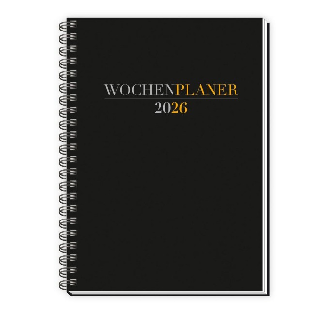 Trötsch Wochenplaner A5 mit Wire-O Schwarz 2026 - 