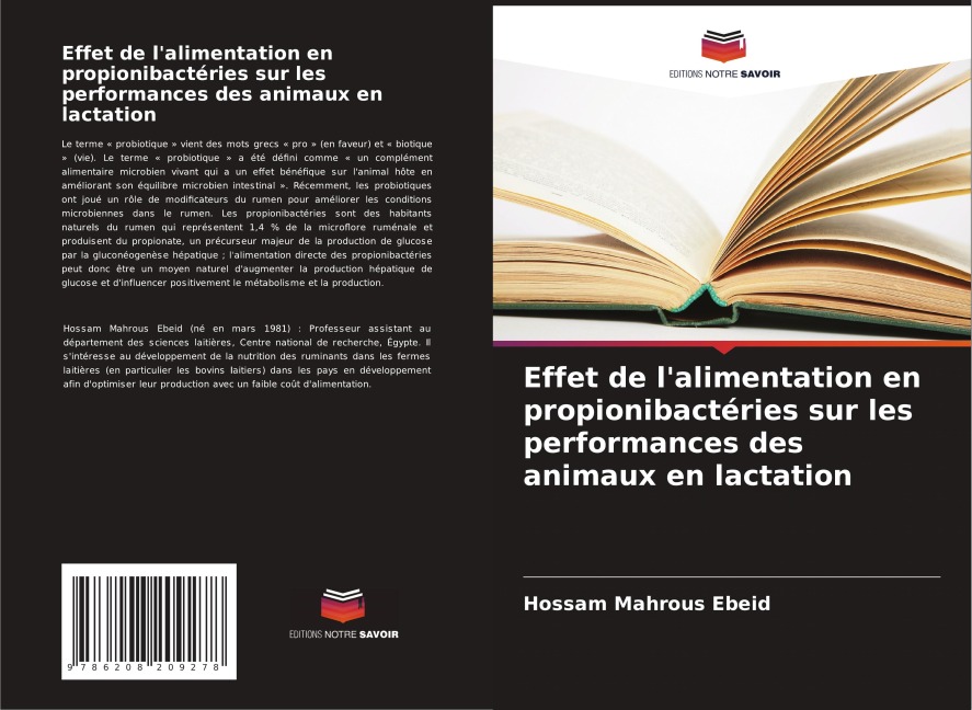 Effet de l'alimentation en propionibactéries sur les performances des animaux en lactation - Hossam Mahrous Ebeid