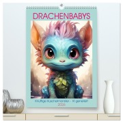 Cover-Bild zum Titel 'Drachenbabys (hochwertiger Premium Wandkalender 2026 DIN A2 hoch), Kunstdruck in Hochglanz' von 'Cathrin Illgen'