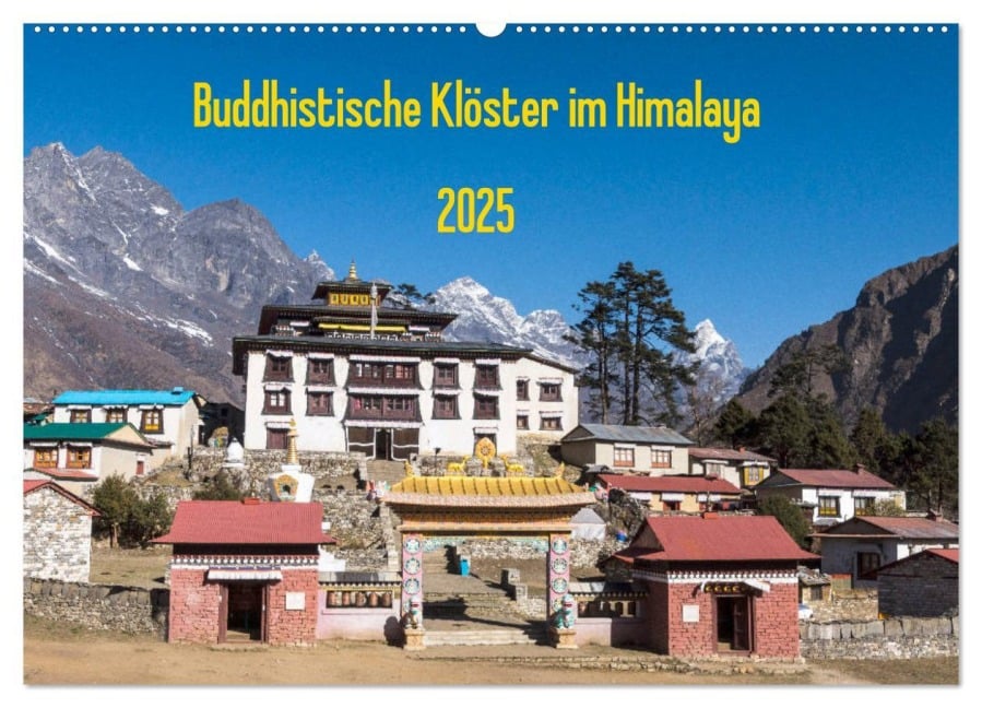 Buddhistische Klöster im Himalaya (Wandkalender 2025 DIN A2 quer), CALVENDO Monatskalender - Jens König