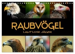 Cover-Bild zum Titel 'Raubvögel - lautlose Jäger (Wandkalender 2026 DIN A4 quer), CALVENDO Monatskalender' von 'Renate Bleicher'