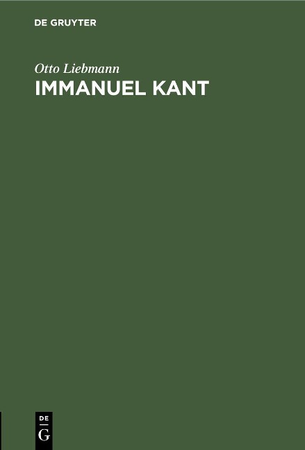 Immanuel Kant - Otto Liebmann