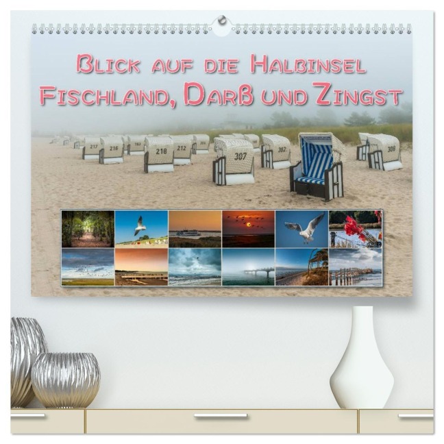 Blick auf die Halbinsel Fischland, Darß und Zingst (hochwertiger Premium Wandkalender 2026 DIN A2 quer), Kunstdruck in Hochglanz - Dieter Gödecke