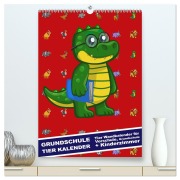 Grundschule Tier Kalender - Tier Wandkalender für Vorschule, Grundschule und Kinderzimmer (hochwertiger Premium Wandkalender 2026 DIN A2 hoch), Kunstdruck in Hochglanz - Steckandose Dmr