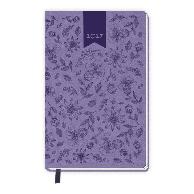 TRÖTSCH - Taschenkalender A6 Soft Touch Blumen 2027 - 