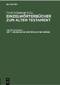 Cover-Bild zum Titel 'Hebräisches Wörterbuch zur Genesis' von 'Friedrich Baumgärtel'