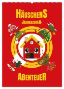 Cover-Bild zum Titel 'Häuschens Jahreszeiten-Abenteuer (Wandkalender 2026 DIN A2 hoch), CALVENDO Monatskalender' von 'Birgit Priefer'