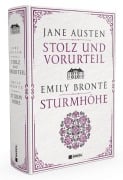 Cover-Bild zum Titel 'Stolz und Vorurteil ¿ Sturmhöhe' von 'Jane Austen, Emily Brontë'