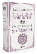 Cover-Bild zum Titel 'Stolz und Vorurteil - Sturmhöhe' von 'Jane Austen, Emily Brontë'
