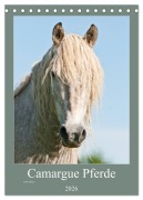 Cover-Bild zum Titel 'Camargue Pferde - weiße Mähnen (Tischkalender 2026 DIN A5 hoch), CALVENDO Monatskalender' von 'Meike Bölts'