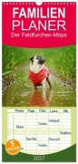 Cover-Bild zum Titel 'Familienplaner 2027 - Der Feldfurchen-Mops mit 5 Spalten (Wandkalender, 21 x 45 cm) CALVENDO' von 'Kathrin Köntopp'