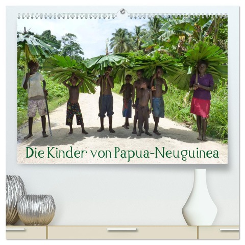 Die Kinder von Papua Neuguinea (hochwertiger Premium Wandkalender 2025 DIN A2 quer), Kunstdruck in Hochglanz - André Hähnke Und Peter Möller