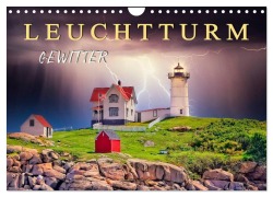 Cover-Bild zum Titel 'Leuchtturm Gewitter (Wandkalender 2026 DIN A4 quer), CALVENDO Monatskalender' von 'Peter Roder'