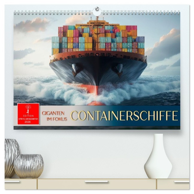Containerschiffe - Giganten im Fokus (hochwertiger Premium Wandkalender 2026 DIN A2 quer), Kunstdruck in Hochglanz - Peter Roder