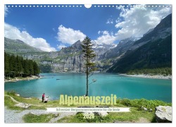 Cover-Bild zum Titel 'Alpenauszeit - Schweizer Bergsommermomente für die Seele (Wandkalender 2026 DIN A3 quer), CALVENDO Monatskalender' von 'Stefanie Preuße'