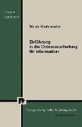 Cover-Bild zum Titel 'Einführung in die Datenverarbeitung für Informatiker' von 'W. Grafendorfer'