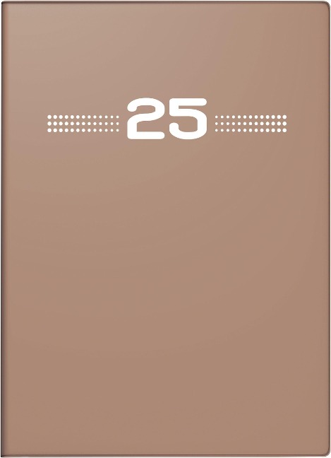 rido/idé 7013202015 Taschenkalender Modell perfect/Technik I (2025)| 2 Seiten = 1 Woche| A6| 144 Seiten| Kunststoff-Einband| caramel - 