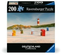 Cover-Bild zum Titel 'Erwachsenenpuzzle 200 Teile - Leuchtturm hinter der Düne auf Borkum' von ''