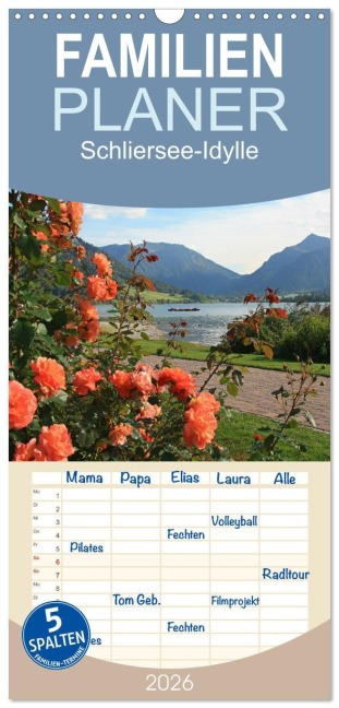 Familienplaner 2026 - Schliersee-Idylle mit 5 Spalten (Wandkalender, 21 x 45 cm) CALVENDO - SusaZoom SusaZoom