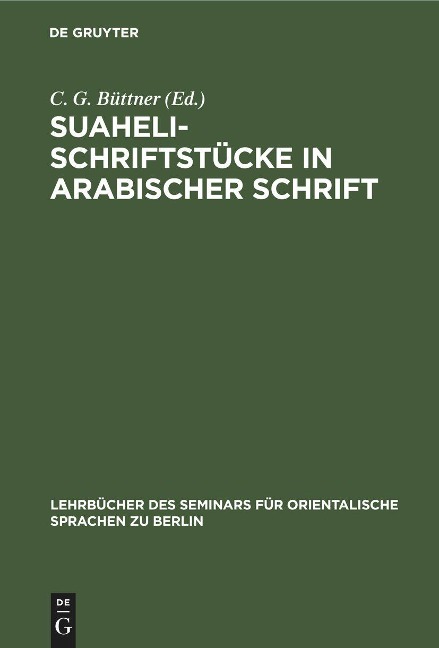 Suaheli-Schriftstücke in arabischer Schrift - 