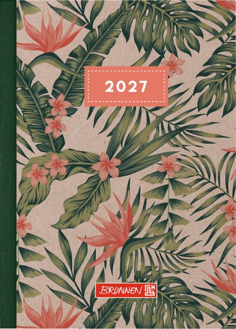 BRUNNEN 1073115017 Taschenkalender Mod. 731 2027 "Tropical" A6, Karton - 