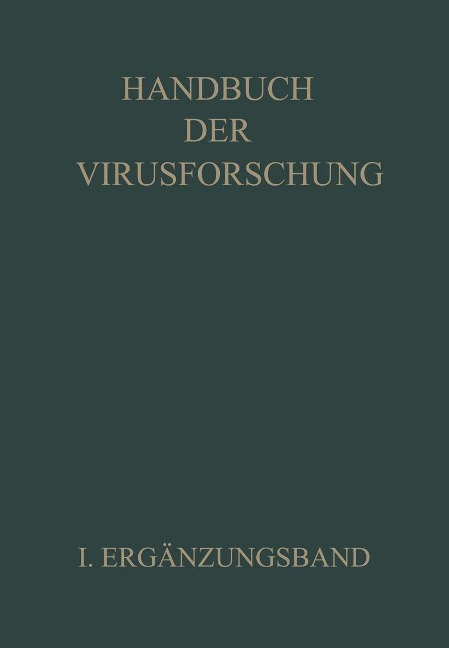 Handbuch der Virusforschung - R. Doerr, L. O. Kunkel