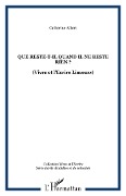 Cover-Bild zum Titel 'Que reste-t-il quand il ne reste rien ?' von 'Albert'