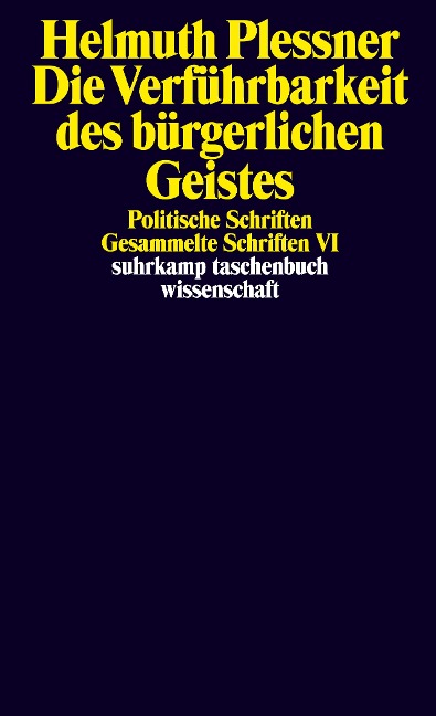 Die Verführbarkeit des bürgerlichen Geistes. Politische Schriften - Helmuth Plessner