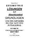 Cover-Bild zum Titel 'GEOMETRIE - LÖSUNGEN zum Abschlusstest' von 'Reinhard Pantel'