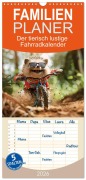 Cover-Bild zum Titel 'Familienplaner 2026 - Der tierisch lustige Fahrradkalender mit 5 Spalten (Wandkalender, 21 x 45 cm) CALVENDO' von 'Peter Rübsamen'