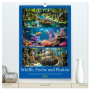 Cover-Bild zum Titel 'Schiffe, Fische und Piraten (hochwertiger Premium Wandkalender 2026 DIN A2 hoch), Kunstdruck in Hochglanz' von 'Kerstin Waurick'