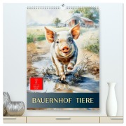 Cover-Bild zum Titel 'Bauernhof Tiere (hochwertiger Premium Wandkalender 2026 DIN A2 hoch), Kunstdruck in Hochglanz' von 'Roder Roder'