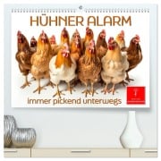 Hühner Alarm (hochwertiger Premium Wandkalender 2026 DIN A2 quer), Kunstdruck in Hochglanz - Peter Roder
