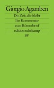 Cover-Bild zum Titel 'Die Zeit, die bleibt' von 'Giorgio Agamben'