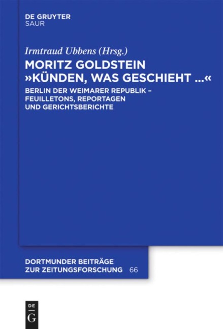 Moritz Goldstein "Künden, was geschieht..." - 