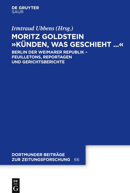 Moritz Goldstein "Künden, was geschieht..." - 